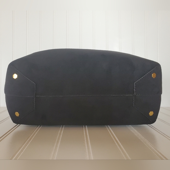 House of Harlow 1960 Black Suede Luxe Satchel NWT - Picture 7 of 9